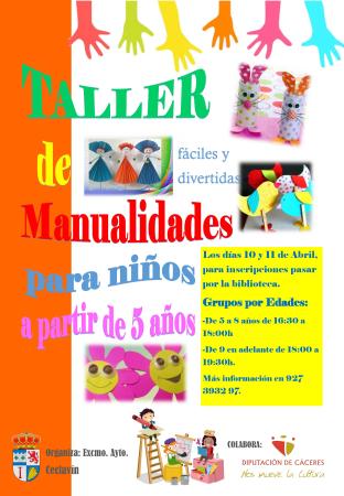 Imagen 10 y 11 de Abril - Taller de Manualidades para niños