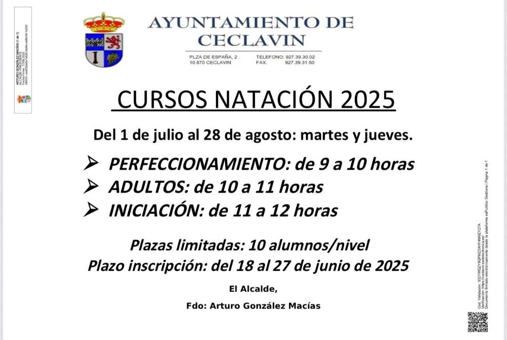 Imagen Cursos Natación 2025