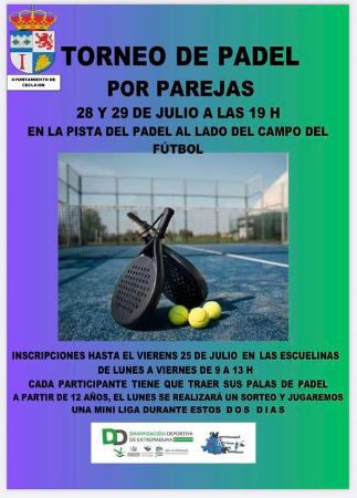 Imagen 28 y 29 de Julio - Torneo de Pádel por parejas
