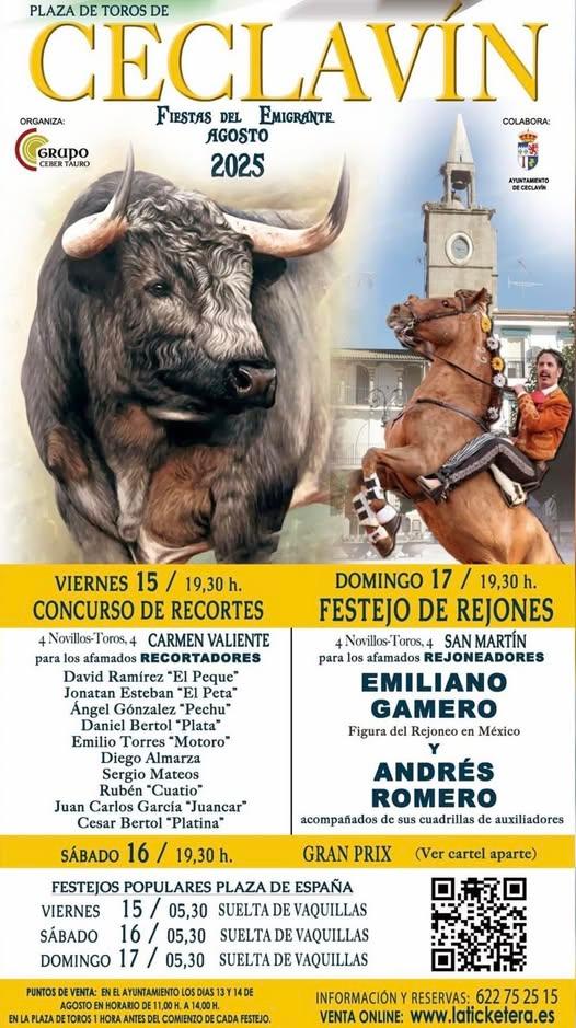 Imagen Festejos taurinos Fiestas del Emigrante 2025